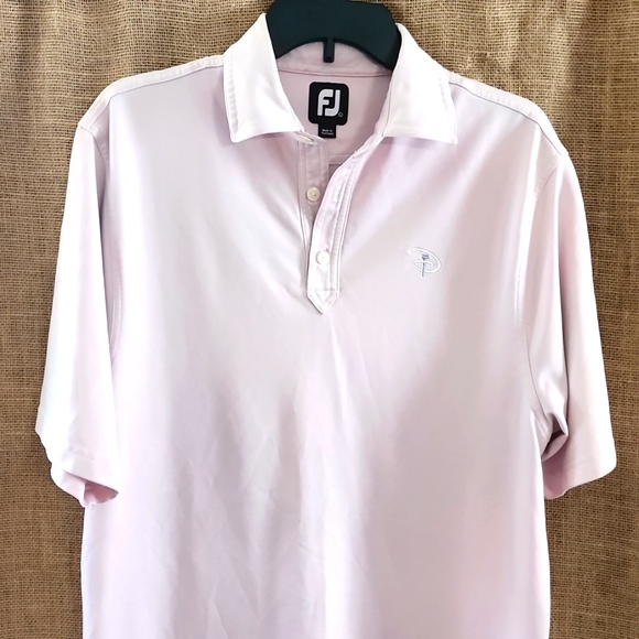 FJ (L) Golfing shirt light pink in good worn condition - Picture 6 of 6